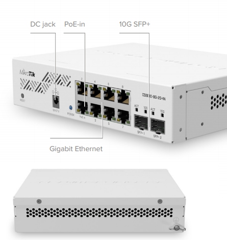 MikroTik switch: CSS610-8G-2S + IN