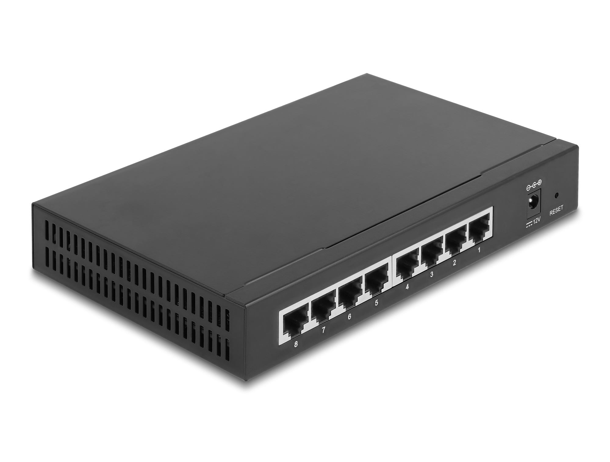 87782_Anschlüsse More speed in the home network: The Delock 87782 – 2.5 Gigabit Ethernet switch in focus