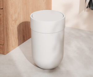 023269-660_TOUCH CAN W LID_WHITE_I01 Klare Linien fürs Badezimmer: Die „Touch“-Badserie von Umbra in Weiß
