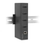 4-Port Hub mit Hutschiene Industrietaugliche USB-Hubs im Fokus: Delock 60686 & 60687 im Einsatz