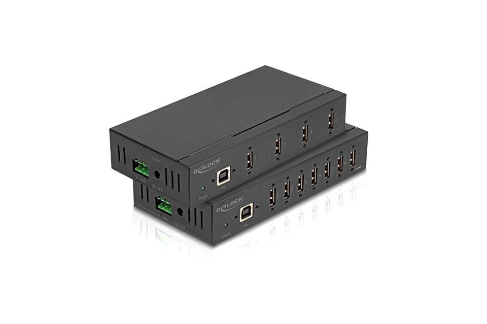 Focus on industrial USB hubs: Delock 60686 &amp; 60687 in use