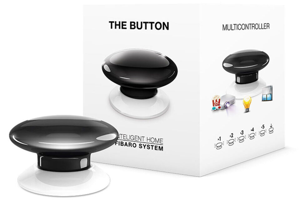 FIBARO The Button schwarz packaging e1749027573280 - Fibaro Fibaro The Button – Der schwarze Knopf für dein Smart Home: simpel, stylisch, souverän